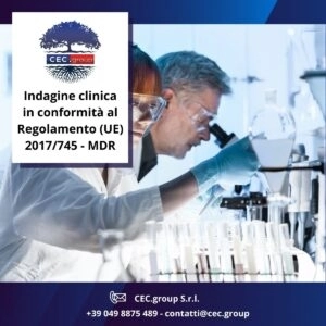 Indagine clinica in conformità al Regolamento (UE) 2017/745 (MDR)