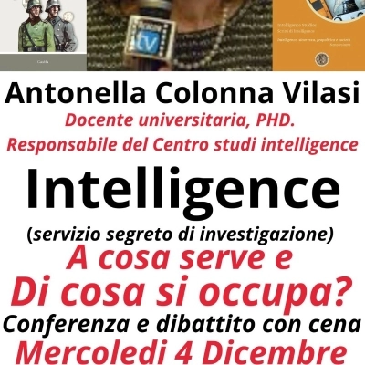 Conferenza di Antonella Colonna Vilasi sull'intelligence 