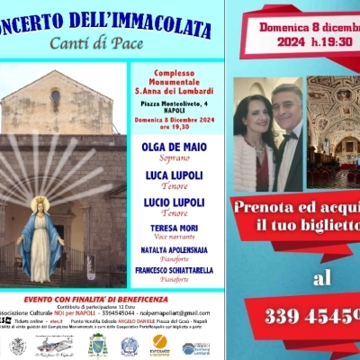 Si avvicina il Concerto dell' Immacolata 2024 di Noi per Napoli 