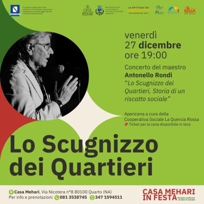 Quarto, musica classica napoletana per chiudere il 2024. Concerto di Antonello Rondi per “Casa Mehari in festa