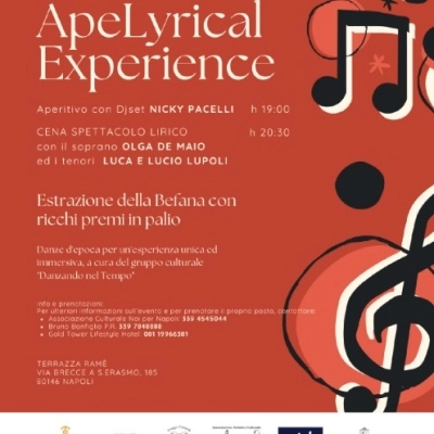 Ape Lyrical Experience: il Gala Dinner dell'Epifania che unisce arte, eleganza e tradizione 5 gennaio 2025