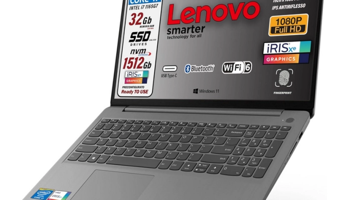 Lenovo IdeaPad: Notebook Potente con Intel i7, 32GB RAM, SSD 512GB + 1TB, Display FHD 15,6