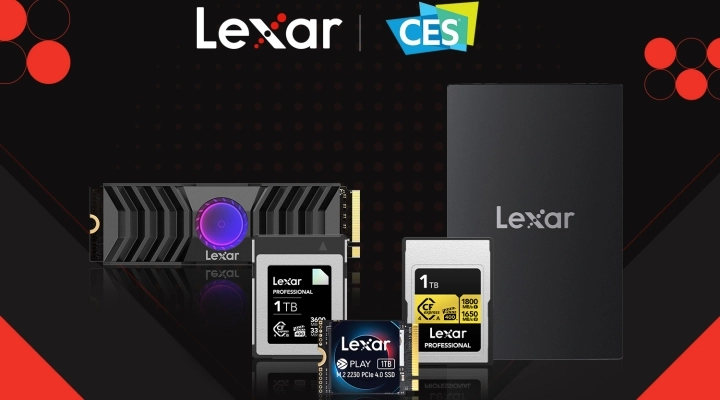 Lexar al CES 2024 con prodotti professionali per la  fotografia e il gaming