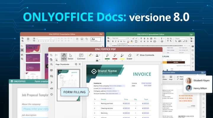 ONLYOFFICE Docs v8.0: moduli PDF, interfaccia RTL, interfaccia dei plugin aggiornata e altro ancora