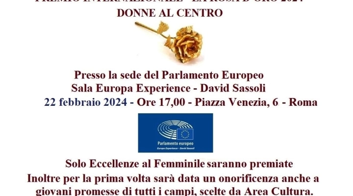 Premio Internazionale “La Rosa d’Oro” - Donne al Centro