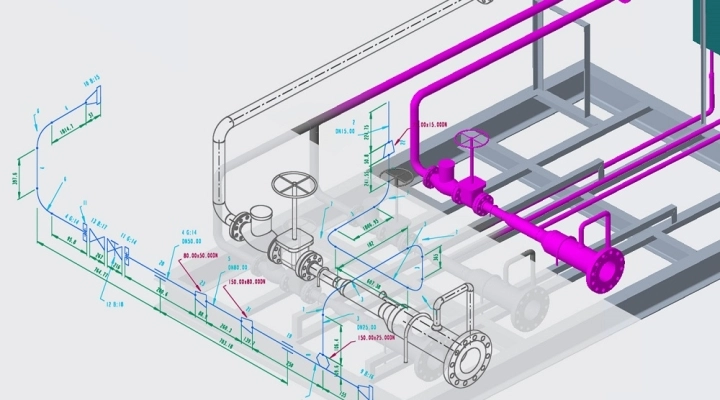 Isometrie di tubazioni perfettamente integrate per Creo Piping