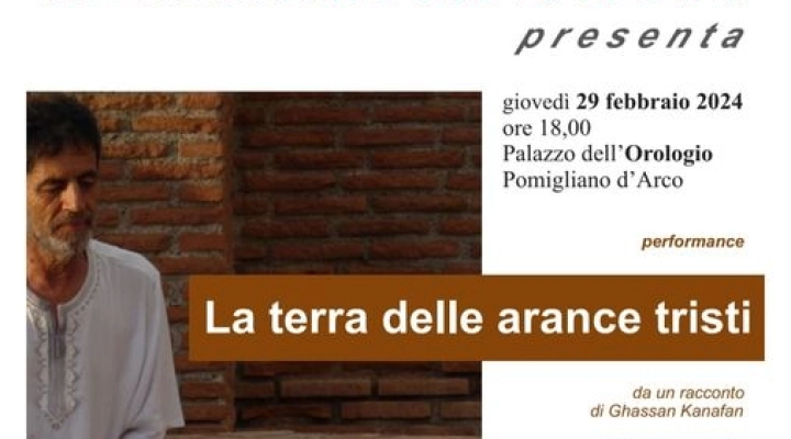 Pomigliano d’Arco Associazione Città Aperta pro Gaza con “La terra delle arance tristi”.  (Antonio Castaldo)