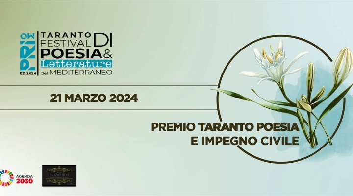 Svelati i nomi del Premio Taranto Poesia e Impegno Civile per una serata ricca di eventi