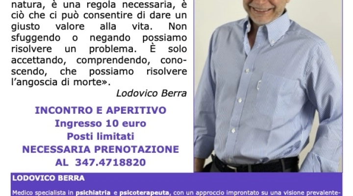 “La regola della vita” di Lodovico Berra, Psichiatra, Psicoterapeuta esistenziale  al Centro Avanì di Villarbasse