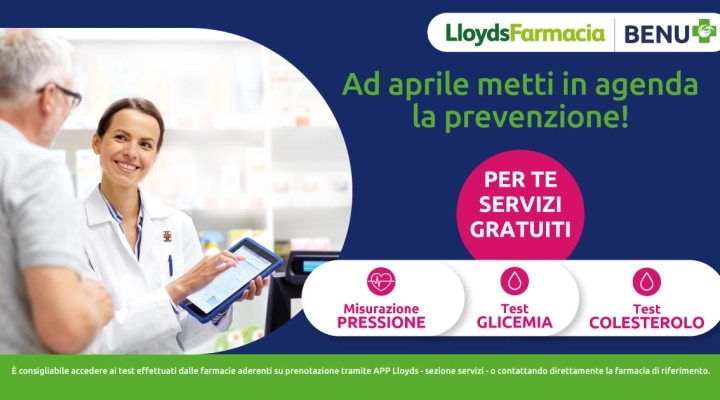 7 APRILE, GIORNATA MONDIALE DELLA SALUTE MESE DELLA PREVENZIONE CON BENU FARMACIA:  INVITO ALLA CITTADINANZA