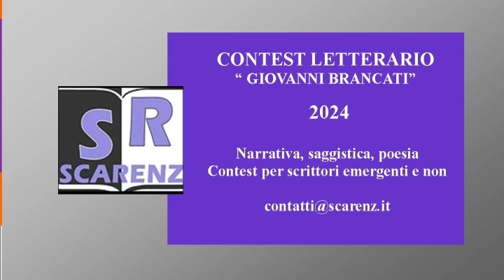 L’Associazione Casa Editrice SCARENZ bandisce il nuovo CONTEST LETTERARIO “GIOVANNI BRANCATI”