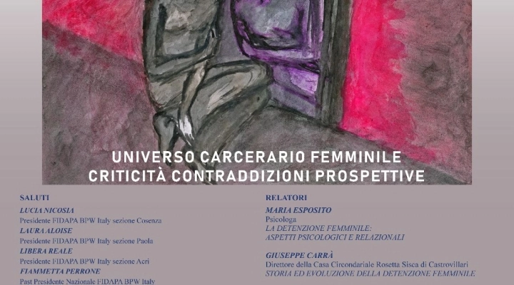 La Fidapa presenta il convegno “Universo carcerario femminile: criticità, contraddizioni, prospettive”