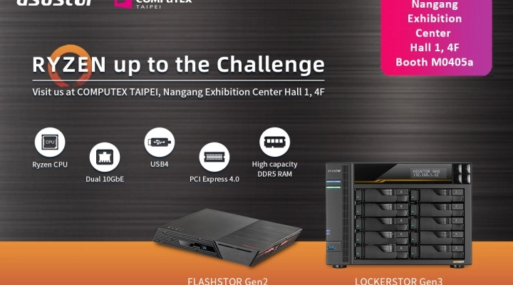 ASUSTOR presenterà in anteprima a Computex 2024 una serie di soluzioni basate su processori AMD Ryzen