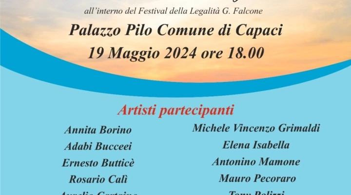 Le opere di quattordici artisti nella Sala delle Macine di Palazzo Pilo a Capaci protagoniste de “Le Ali della Legalità”, collettiva a cura di Daniela Martino e Mauro Pecoraro