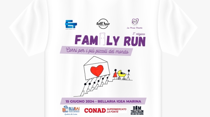 Un bambino di Bellaria disegna la t-shirt ufficiale della “Family Run”