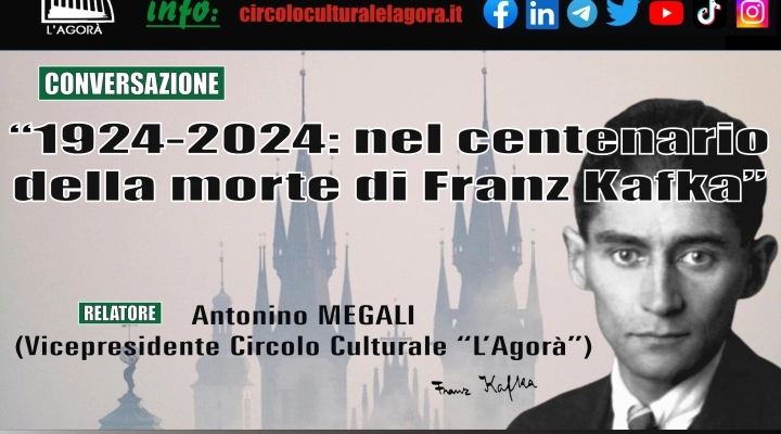 Il Circolo Culturale “L’Agorà” organizza un incontro su Franz Kafka