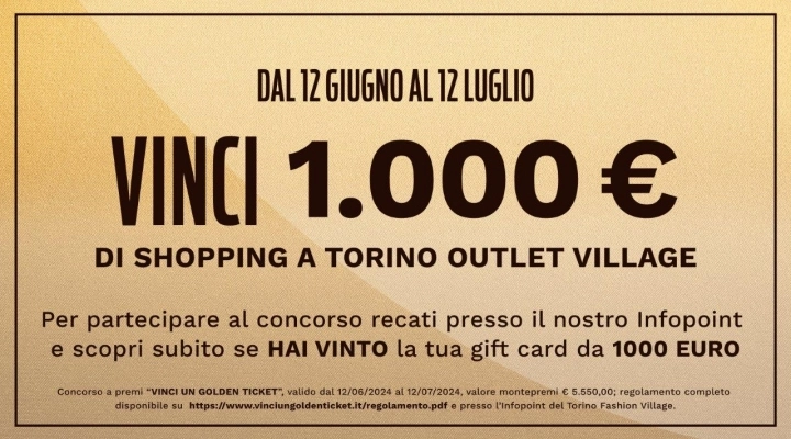 TORINO OUTLET VILLAGE LANCIA “VINCI UN GOLDEN TICKET”