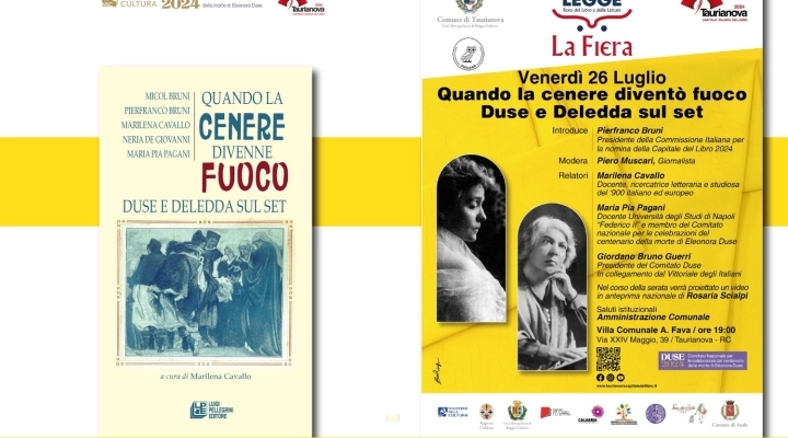 Fra gli appuntamenti della Fiera del Libro di Taurianova Città Capitale Italiana del Libro 2024 spicca un Convegno sul Centenario di Eleonora Duse del Mic Comitato Duse     