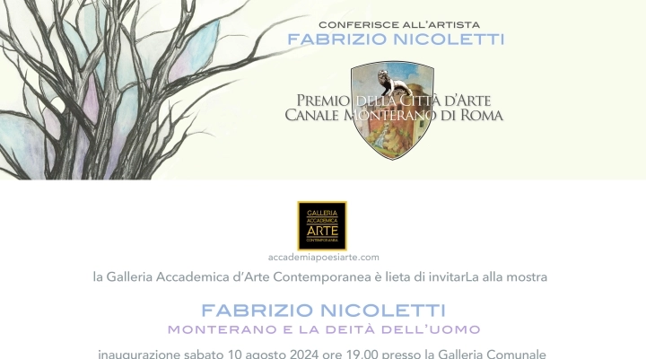 Monterano e la deità dell’uomo.  Il Premio della Città d’Arte all’artista Fabrizio Nicoletti.