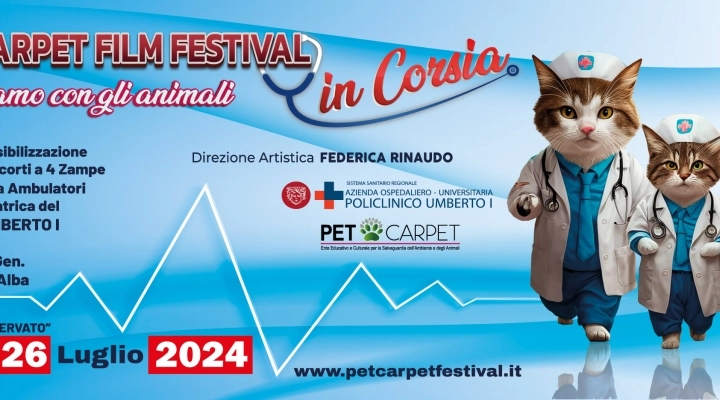 “Pet Carpet Film Festival in corsia al Policlinico Umberto I: crescere insieme - bambini e animali - fa bene”. E arriva anche il premio 