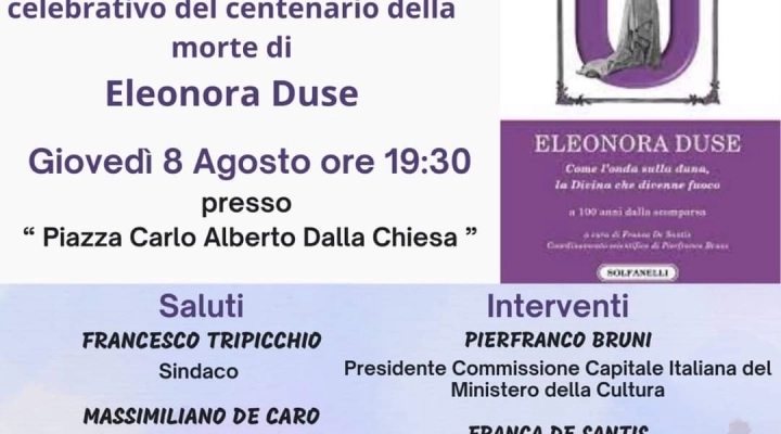 Acquappesa, la Riviera dei Cedri in Calabria celebra Eleonora Duse con il progetto Undulna e il Ministero della Cultura