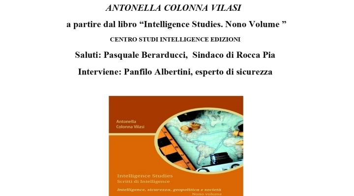 Conferenza sull'intelligence di Antonella Colonna Vilasi a Rocca Pia