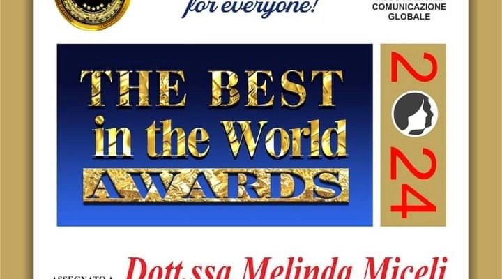 Melinda Miceli insignita del Premio The Best in The world