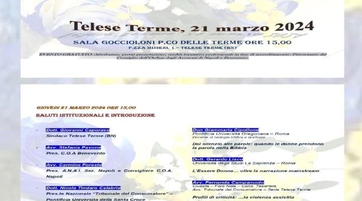 Importante convegno a Telese Terme