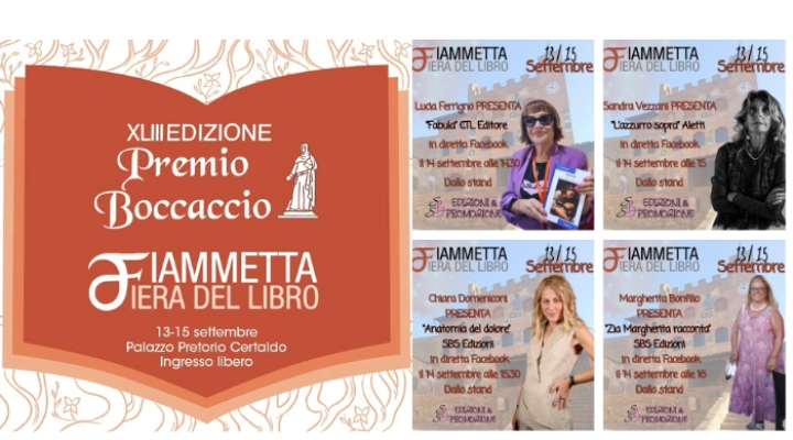 Fiera del Libro Fiammetta, Premio Boccaccio 2024 e stand SBS Edizioni a Certaldo: un weekend letterario con EffettoSBS in uno dei borghi più belli della Toscana