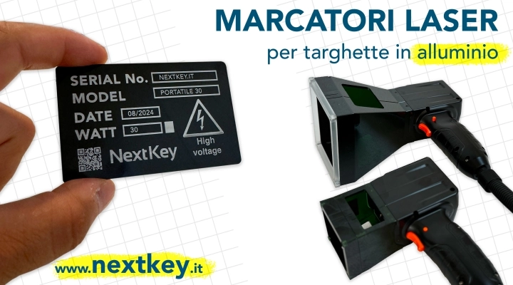 Marcatori laser portatili per targhette in alluminio preverniciato e anodizzato