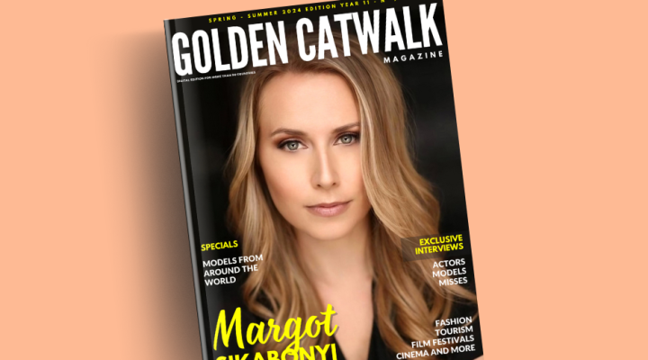 L'attrice italiana Margot Sikabonyi è la copertina della rivista internazionale Golden Catwalk Magazine edizione estiva 2024