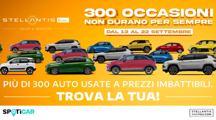 La concessionaria di auto Stellantis &You  lancia una nuova iniziativa legata alle auto usate valida dal 13 al 22 settembre nelle due sedi di Napoli