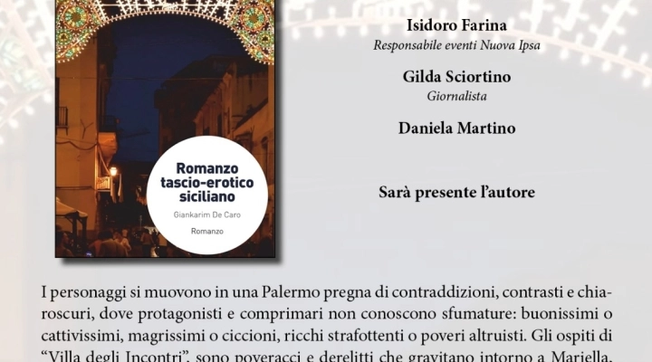  Lo scrittore Giankarim De Caro incontra i lettori in piazzetta Bagnasco a Palermo  