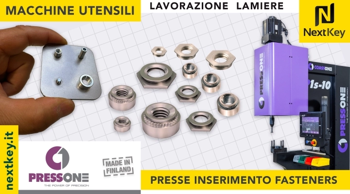 Pressa per fasteners e inserti filettati