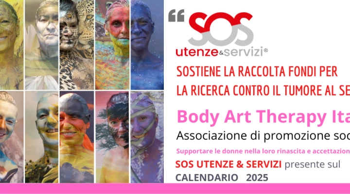 SOS UTENZE & SERVIZI SOSTIENE LA RACCOLTA FONDI PER LA RICERCA CONTRO IL TUMORE AL SENO: UN CALENDARIO ARTISTICO DELLA BODY ART TERAPHY ITALIA