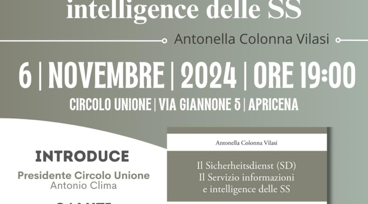 Presentazione libro sull'intelligence di Antonella Colonna Vilasi a Apricena 