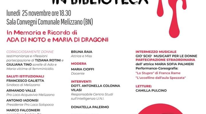 Convegno a Melizzano il 25 novembre 