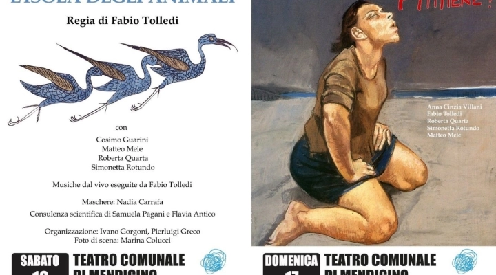 Doppio appuntamento teatrale a Mendicino: il 16 e 17 novembre, la rassegna Sguardi a Sud presenta due spettacoli imperdibili