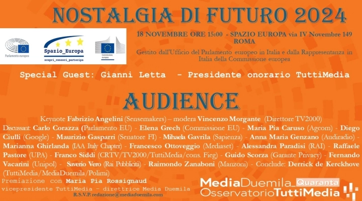 Nostalgia di Futuro 2024, tutto pronto per 