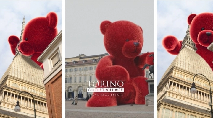 A Torino è arrivato un enorme turista speciale, l'orso Tovvi