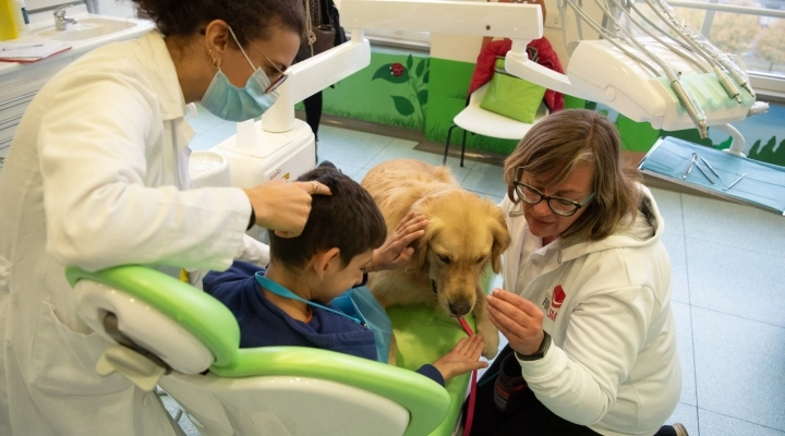 Il progetto di Dog-Pet Therapy promosso da For a Smile Onlus ETS “BASTA UNA ZAMPA” e supportato da Purina, viene donato oggi all’Università Dental School Molinette