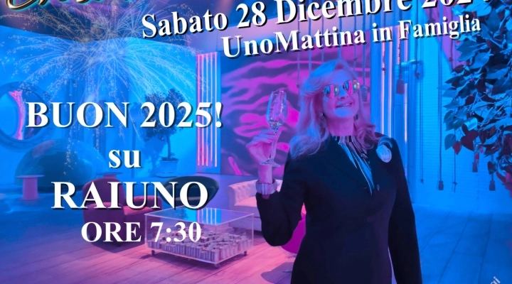 CHIARA TAIGI - Appuntamento 28 Dicembre 2024 dalle ore 7:00 su RAIUNO – Auguri e Buon 2025 con il Canto e Musica a UnoMattina in Famiglia !