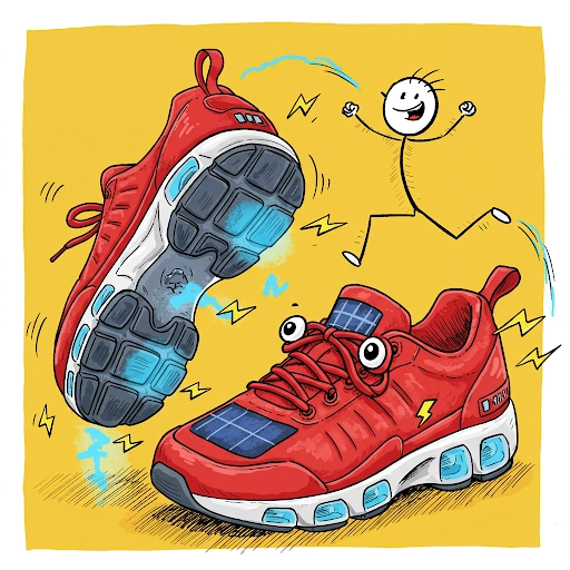 Le scarpe che generano energia mentre cammini