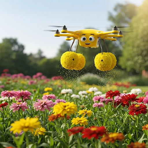 Il drone che impollina i fiori