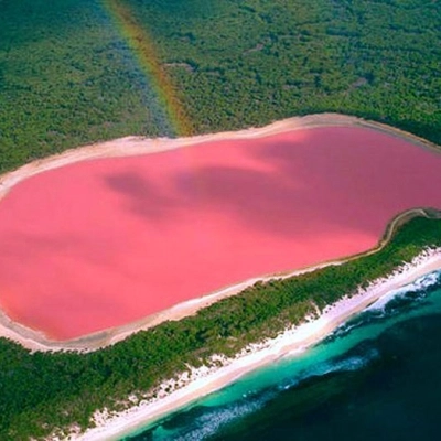 Il lago rosa dell'Australia