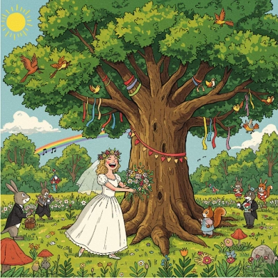 Il matrimonio con gli alberi in India