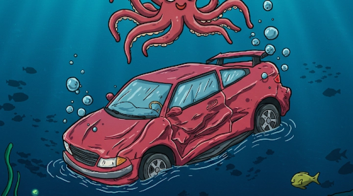 La pressione nelle profondità oceaniche può schiacciare un’auto come una lattina