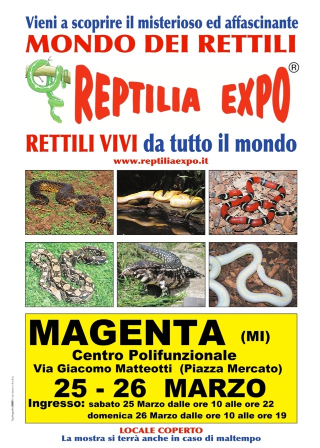 REPTILIA EXPO L'affascinante mondo dei rettili il 25 e 26 Marzo a