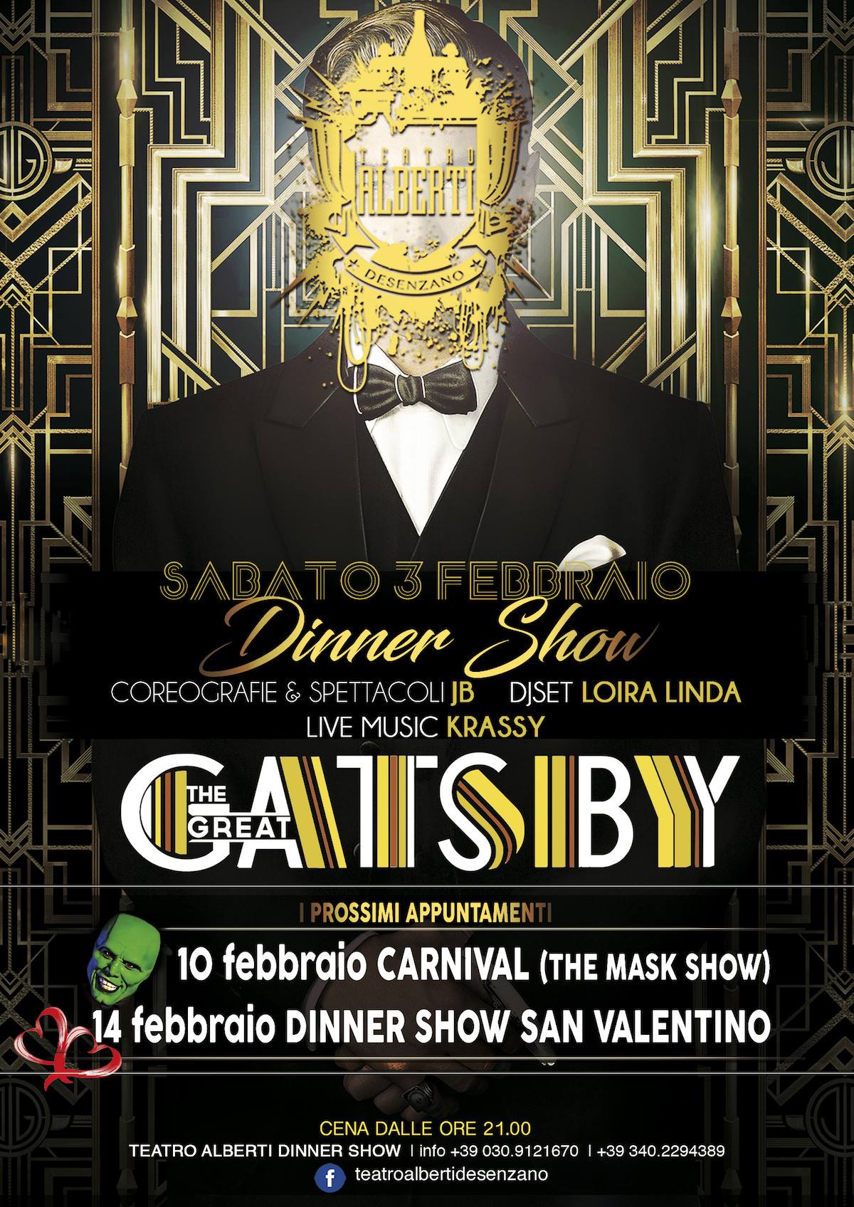 The great Gatsby  Dinner Show al Teatro alberti Desenzano 