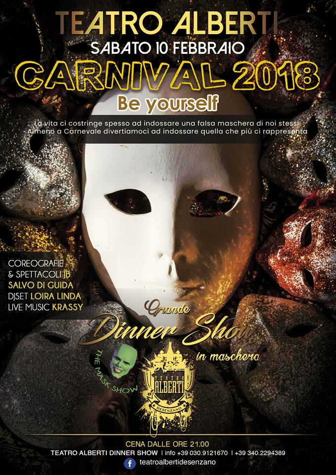 Carnival Party 2018 al Teatro Alberti di Desenzano D/G